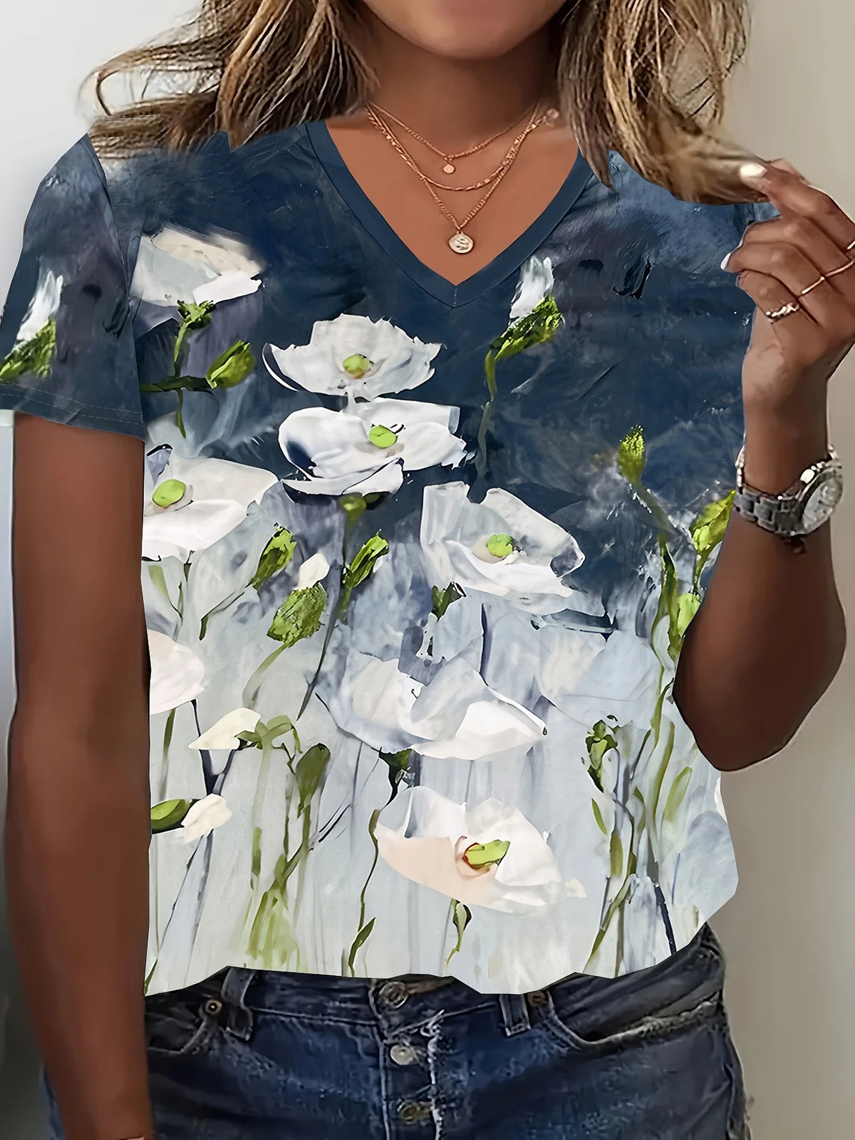 T-shirt women summer casual T-shirt