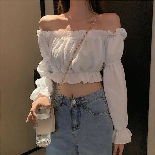 Women Top Sexy Blouse Off Shoulder