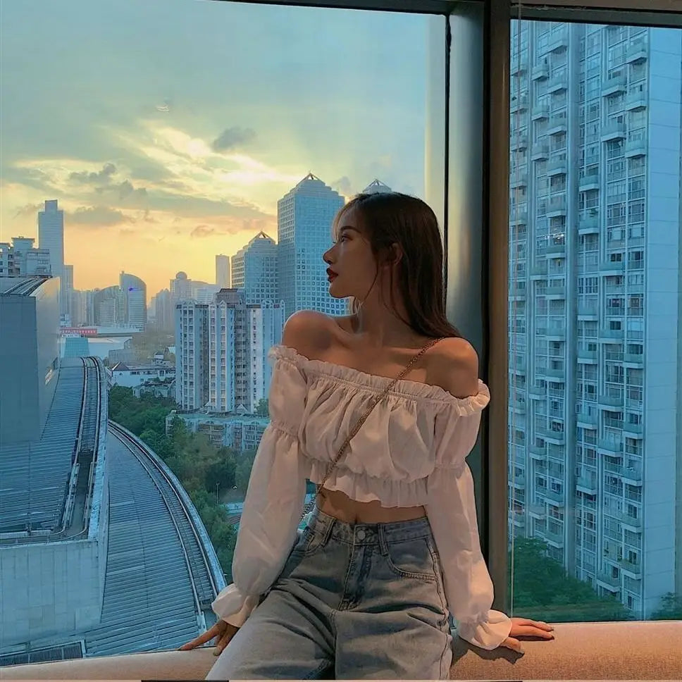 Women Top Sexy Blouse Off Shoulder
