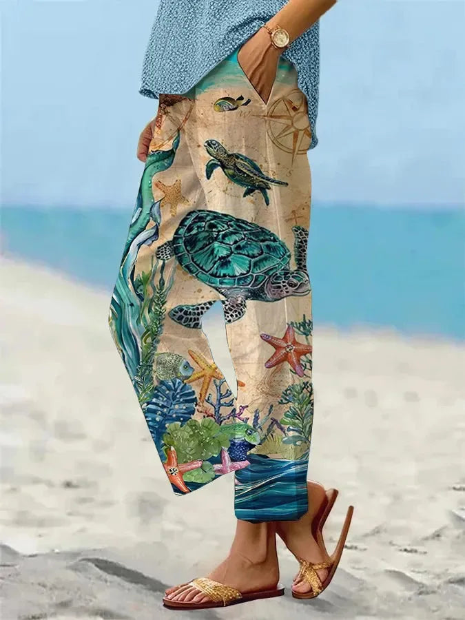 Ladies New Hot Plus Size Printed pants