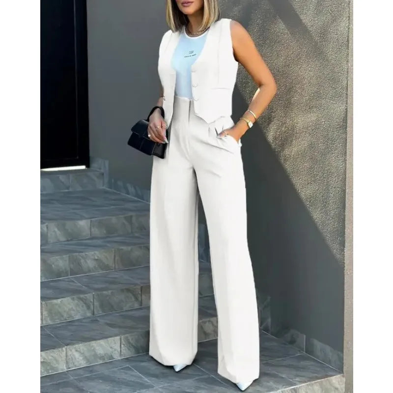 Women Two Pieces Sets Sleeveless