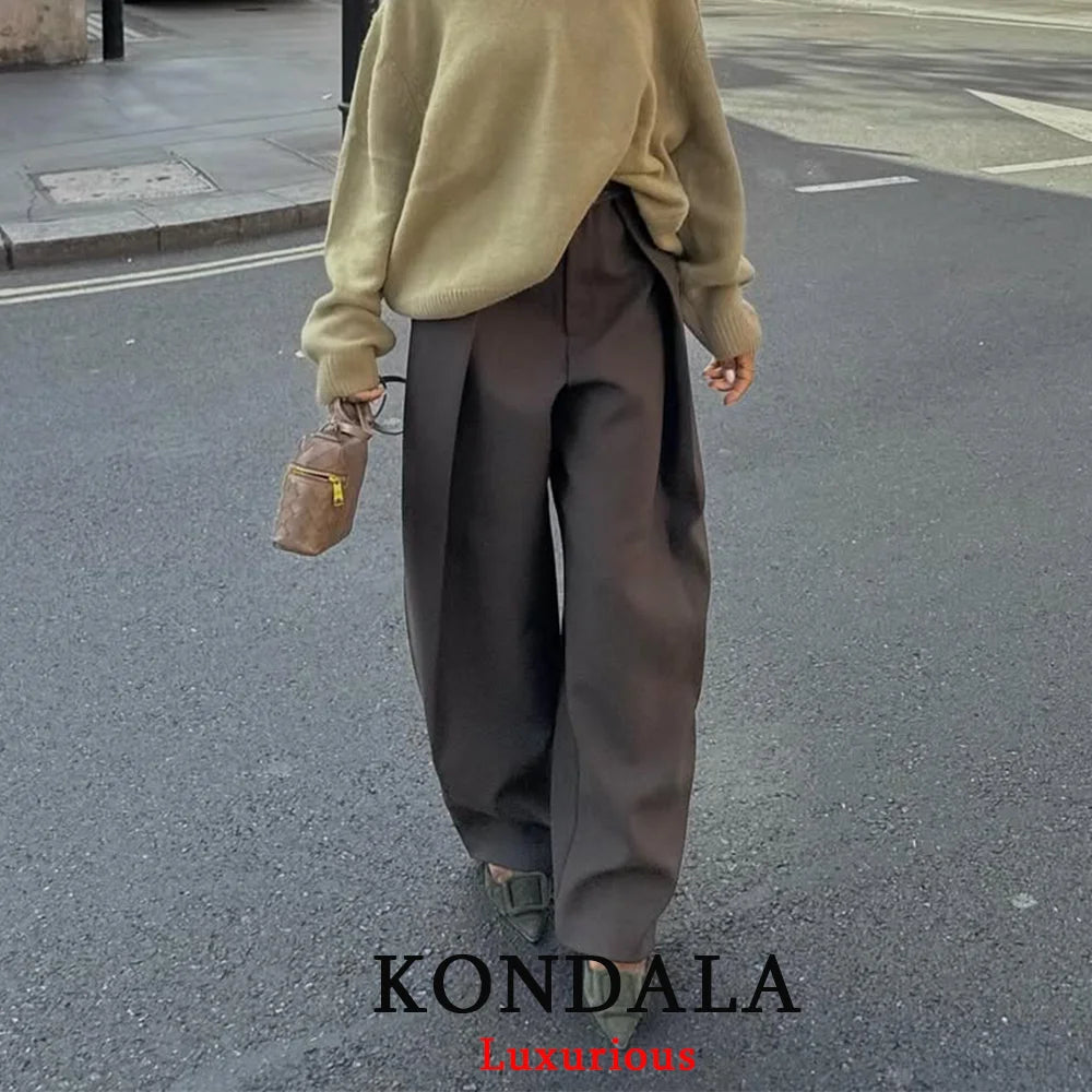 KONDALA Casual Chic Wide Leg Pants