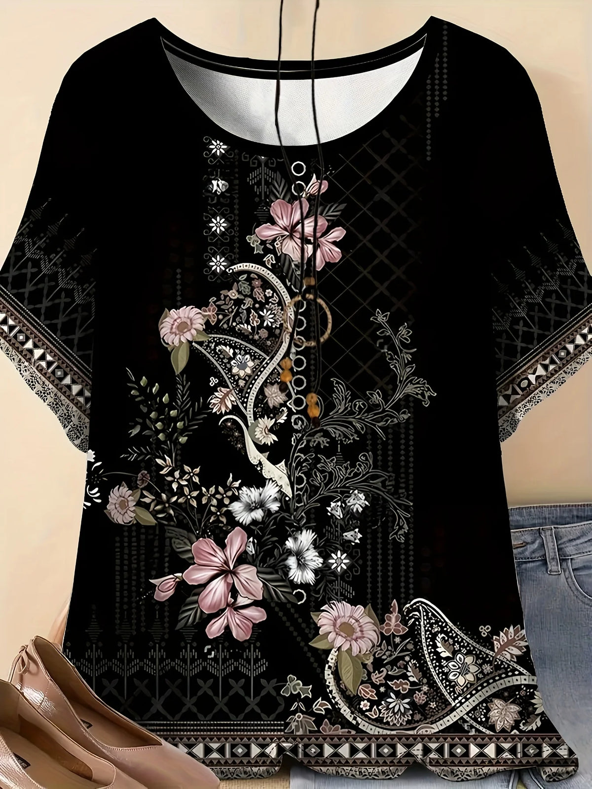Women's Bohemian Floral T-Shirt
