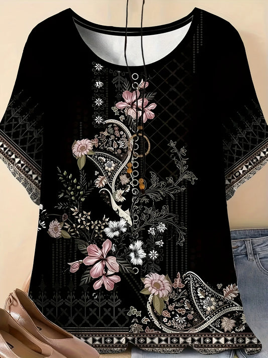 Women's Bohemian Floral T-Shirt