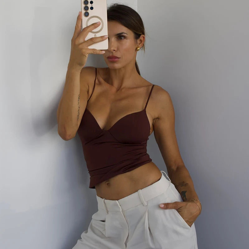 MUJER Sexy Corset Crop Top