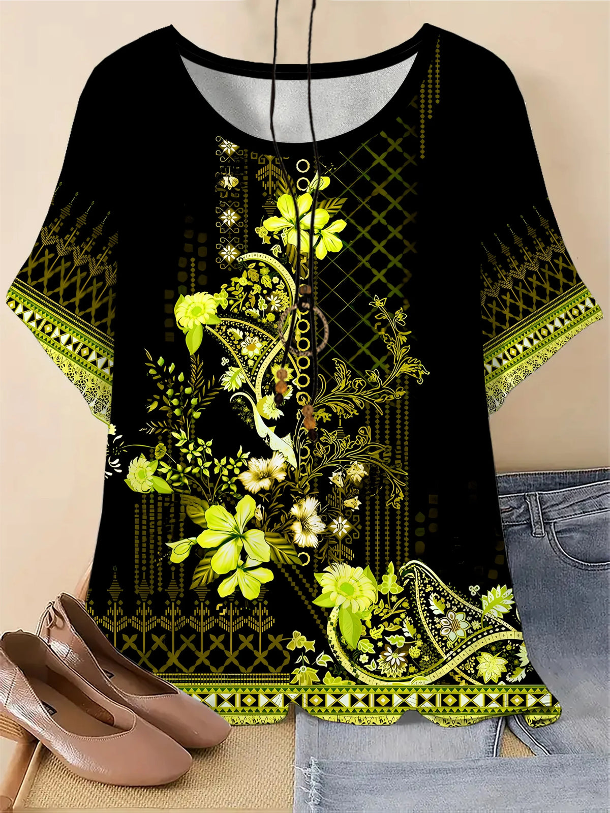 Women's Bohemian Floral T-Shirt
