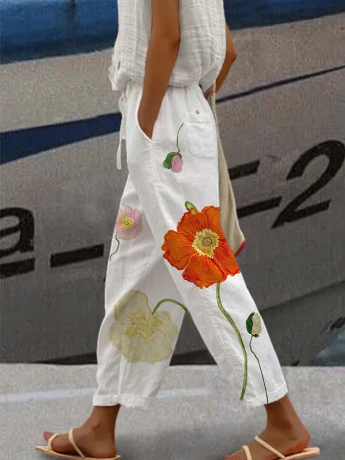 Ladies New Hot Plus Size Printed pants