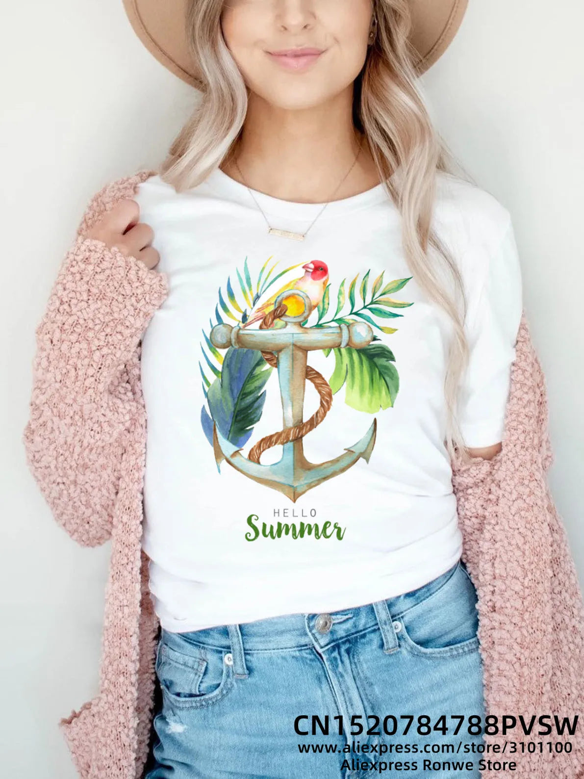 Flower Butterfly Women Print T-shirt