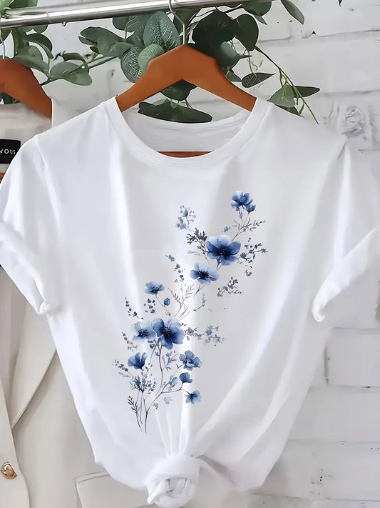 Women'S Floral Print T-Shirt