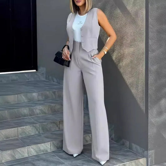 Women Two Pieces Sets Sleeveless