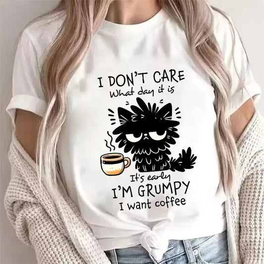 T Shirt Women Funny Cat Tshirt