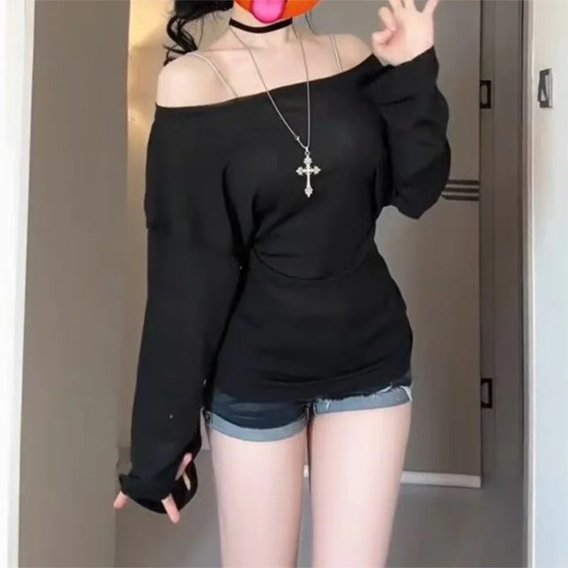 Sexy Thin See Through Long Sleeve Oversize T shirt
