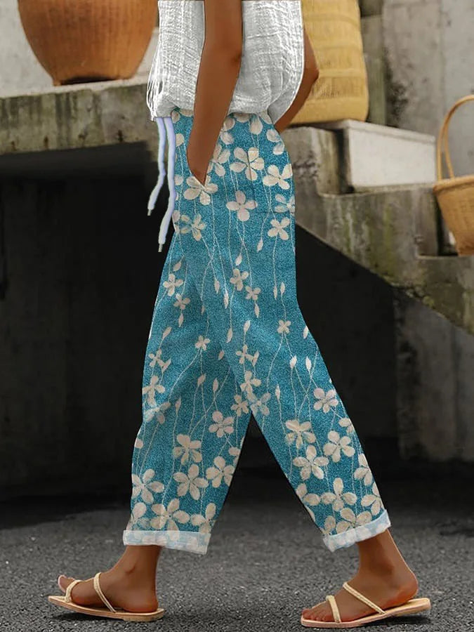 Ladies New Hot Plus Size Printed pants