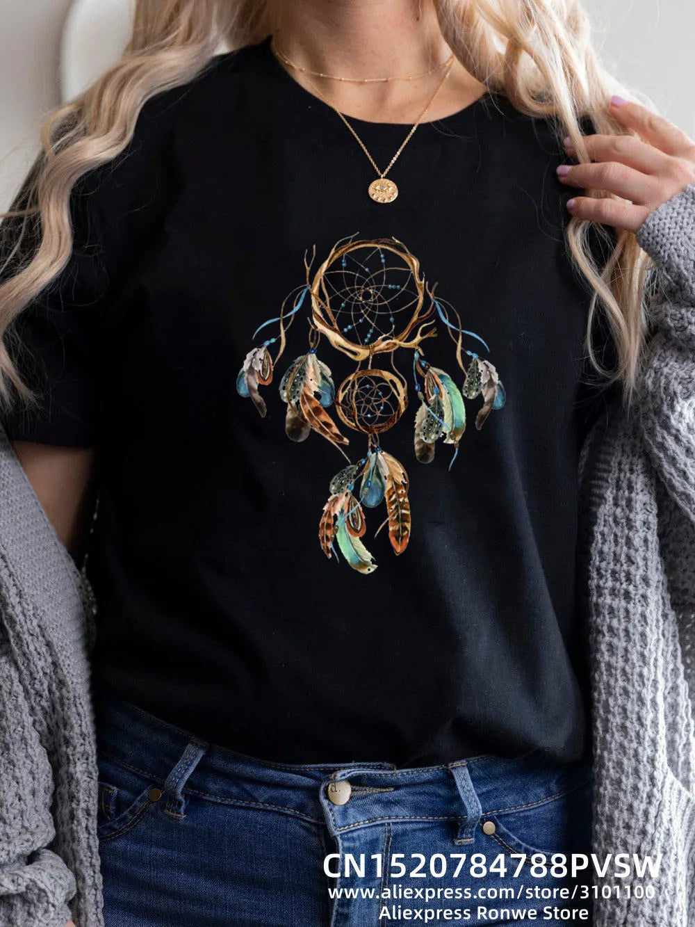 Flower Butterfly Women Print T-shirt