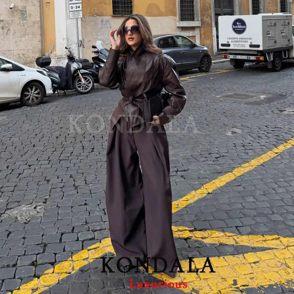 KONDALA Casual Chic Wide Leg Pants