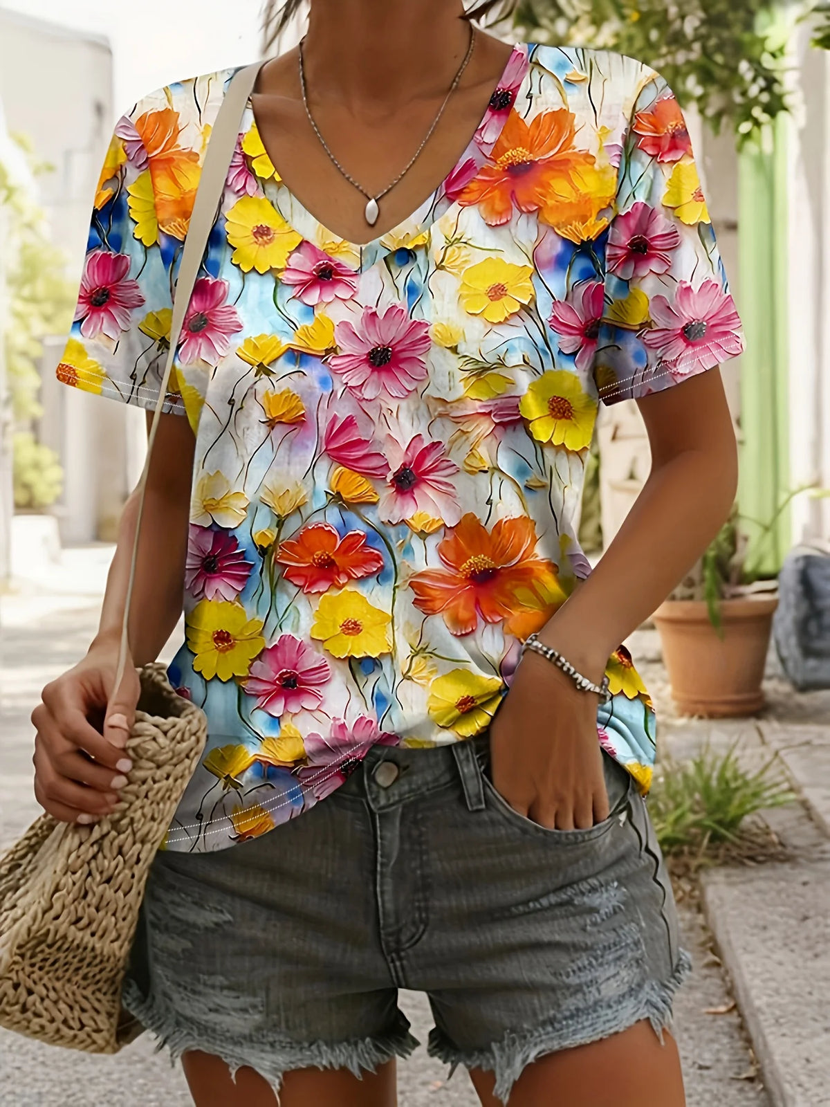 T-shirt women summer casual  T-shirt