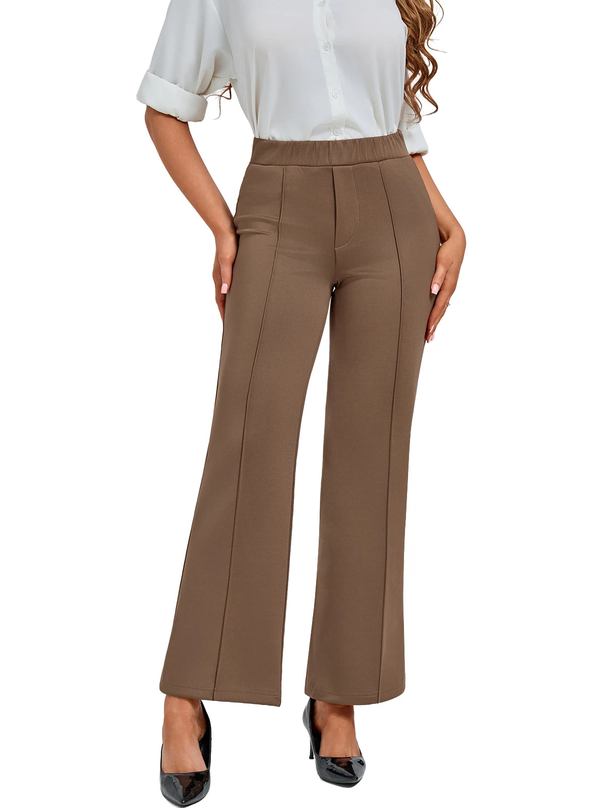 Ladies' Solid Color Casual Pants,