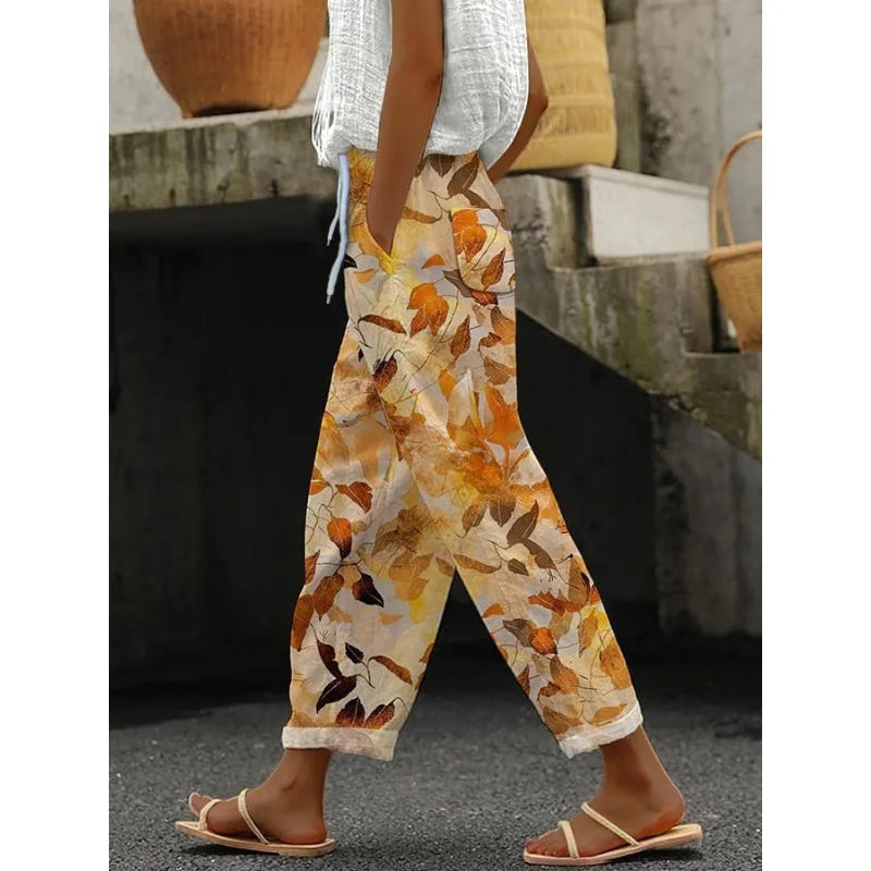 Ladies New Hot Plus Size Printed pants