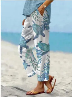 Ladies New Hot Plus Size Printed pants