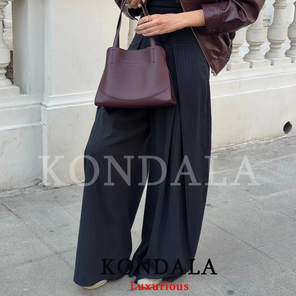 KONDALA Casual Chic Wide Leg Pants
