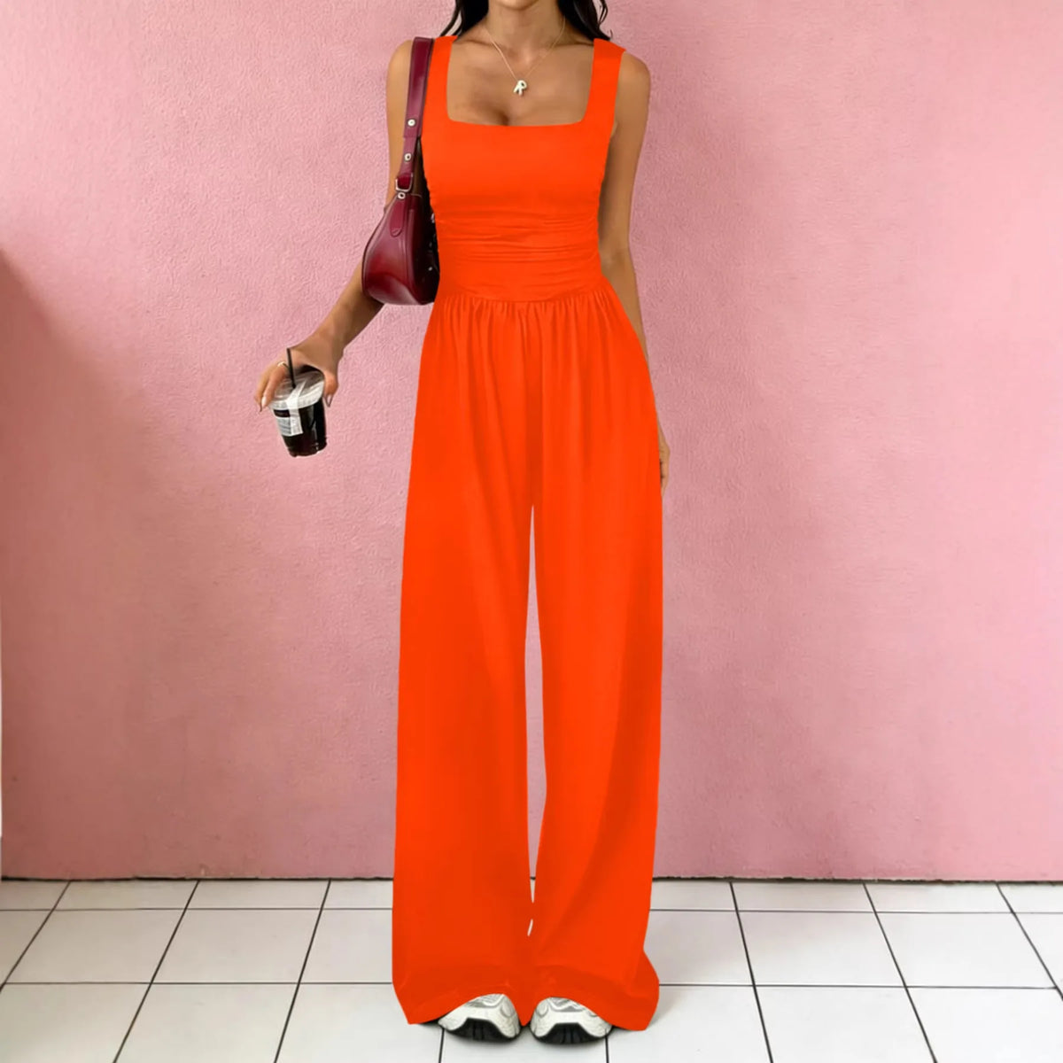 Women Two Piece Outfit Set Square