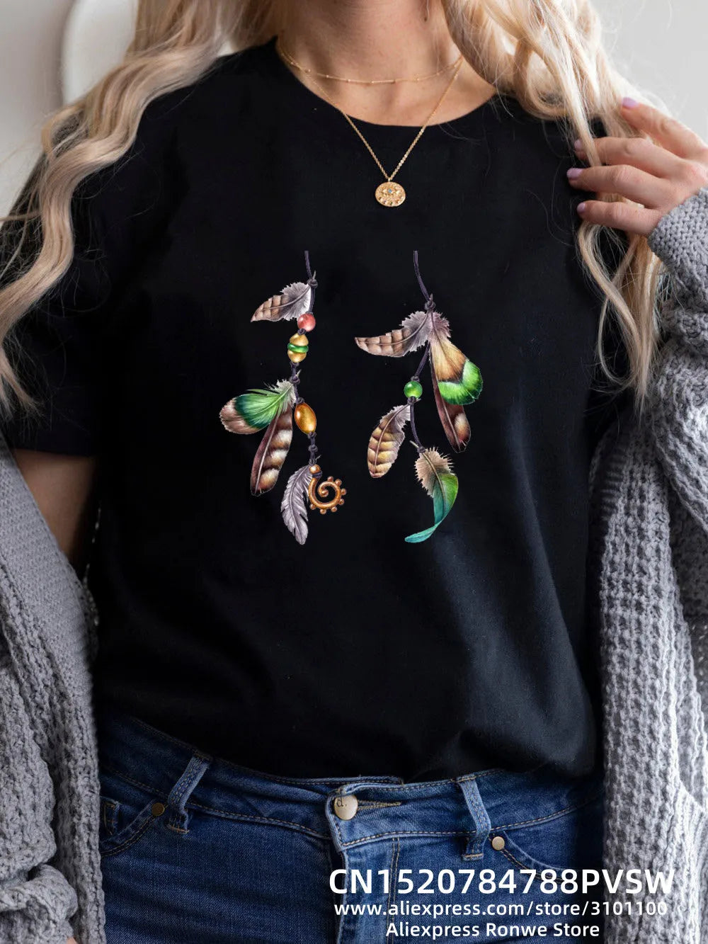Flower Butterfly Women Print T-shirt