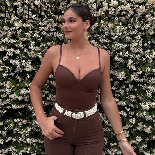 MUJER Sexy Corset Crop Top