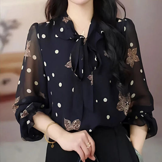 Floral Print Chiffon Shirt