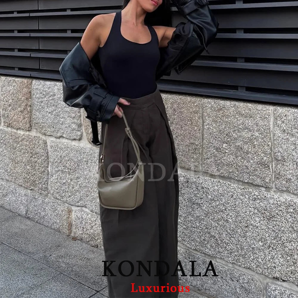 KONDALA Casual Chic Wide Leg Pants