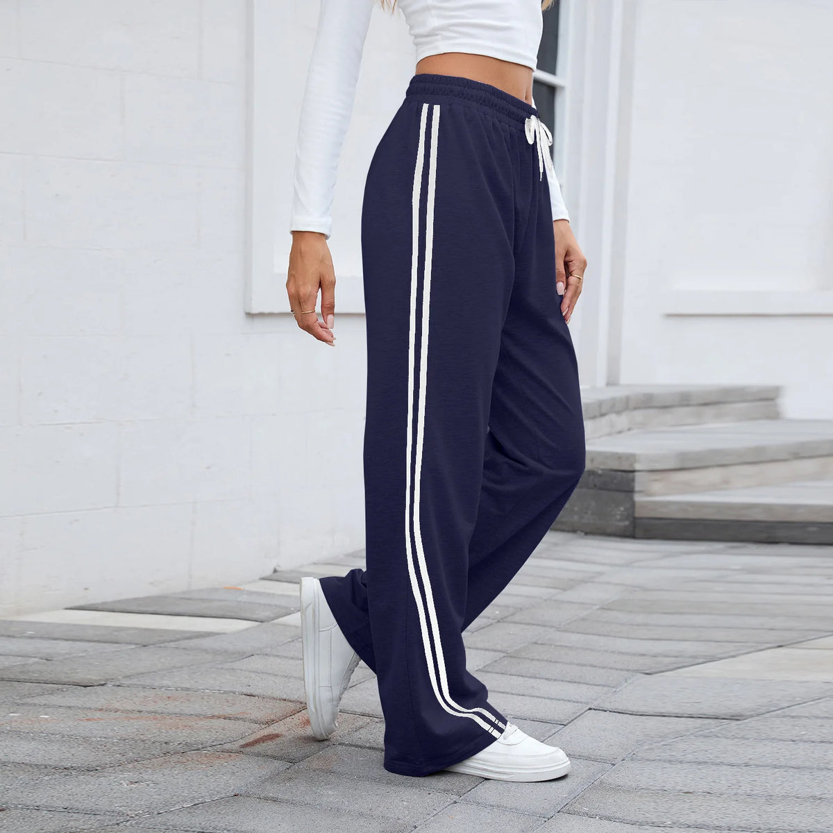Women's Jogger Straight Trousers Trendy Sports Pants Running Yoga Pants Casual Pockets Women Loose Low Waist Wide Leg Pant Mujer