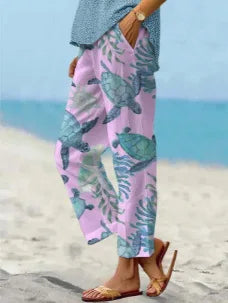 Ladies New Hot Plus Size Printed pants