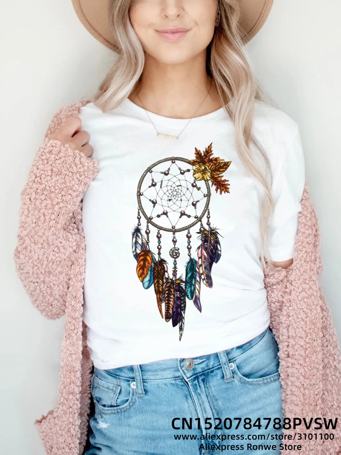 Flower Butterfly Women Print T-shirt