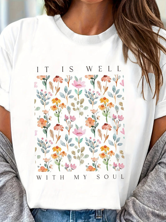 Vibrant Floral Print Tshirt
