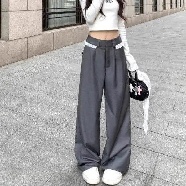 Elegant Retro High-End Casual Suit Pants