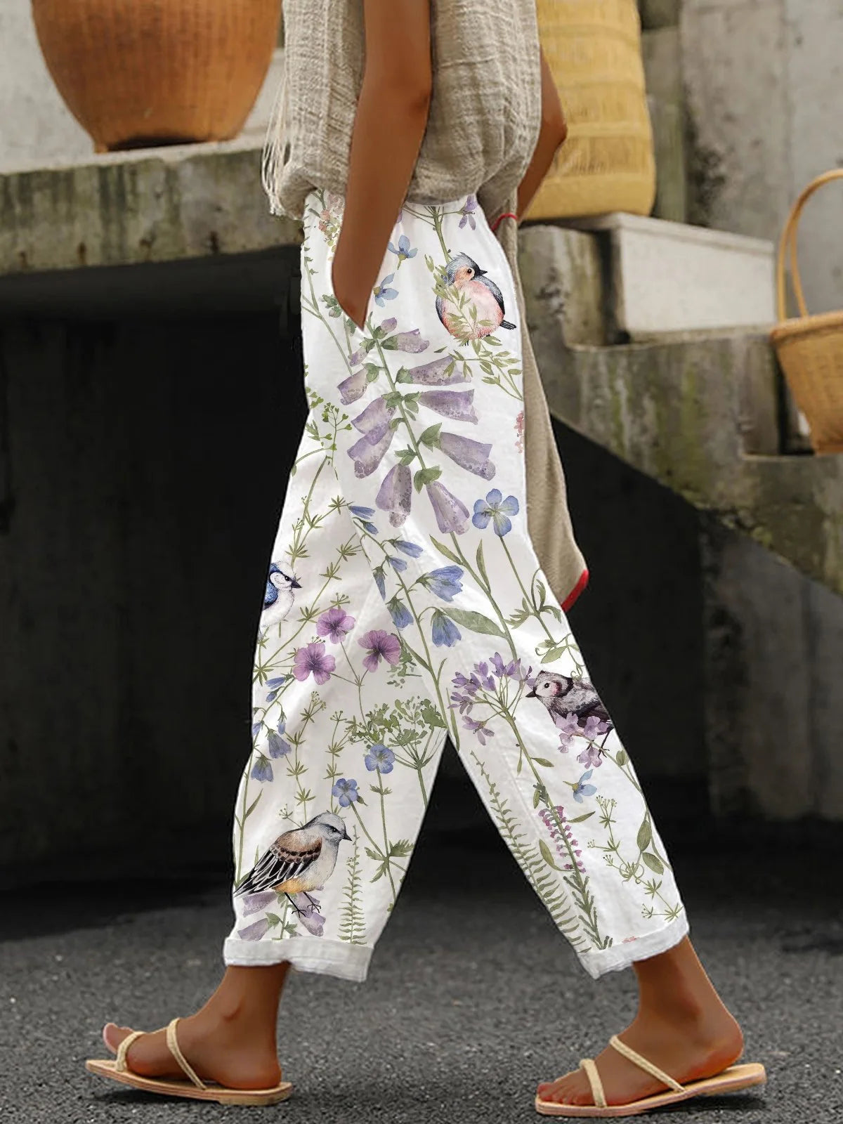 Ladies New Hot Plus Size Printed pants