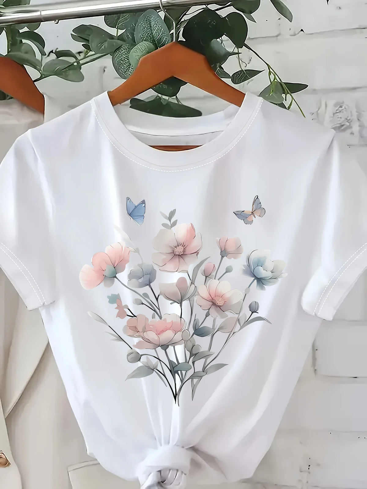 Women'S Floral Print T-Shirt