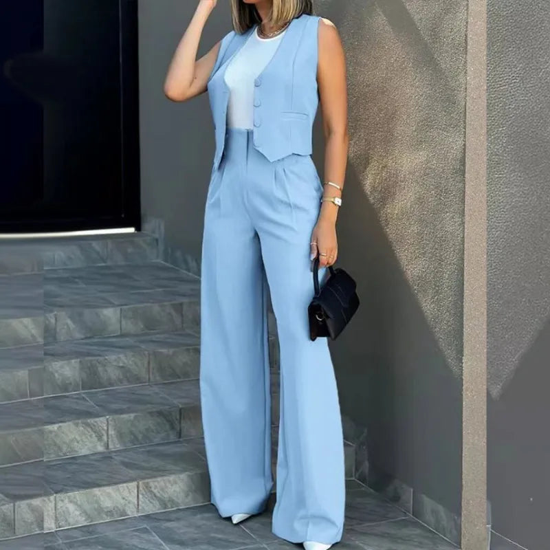 Women Two Pieces Sets Sleeveless