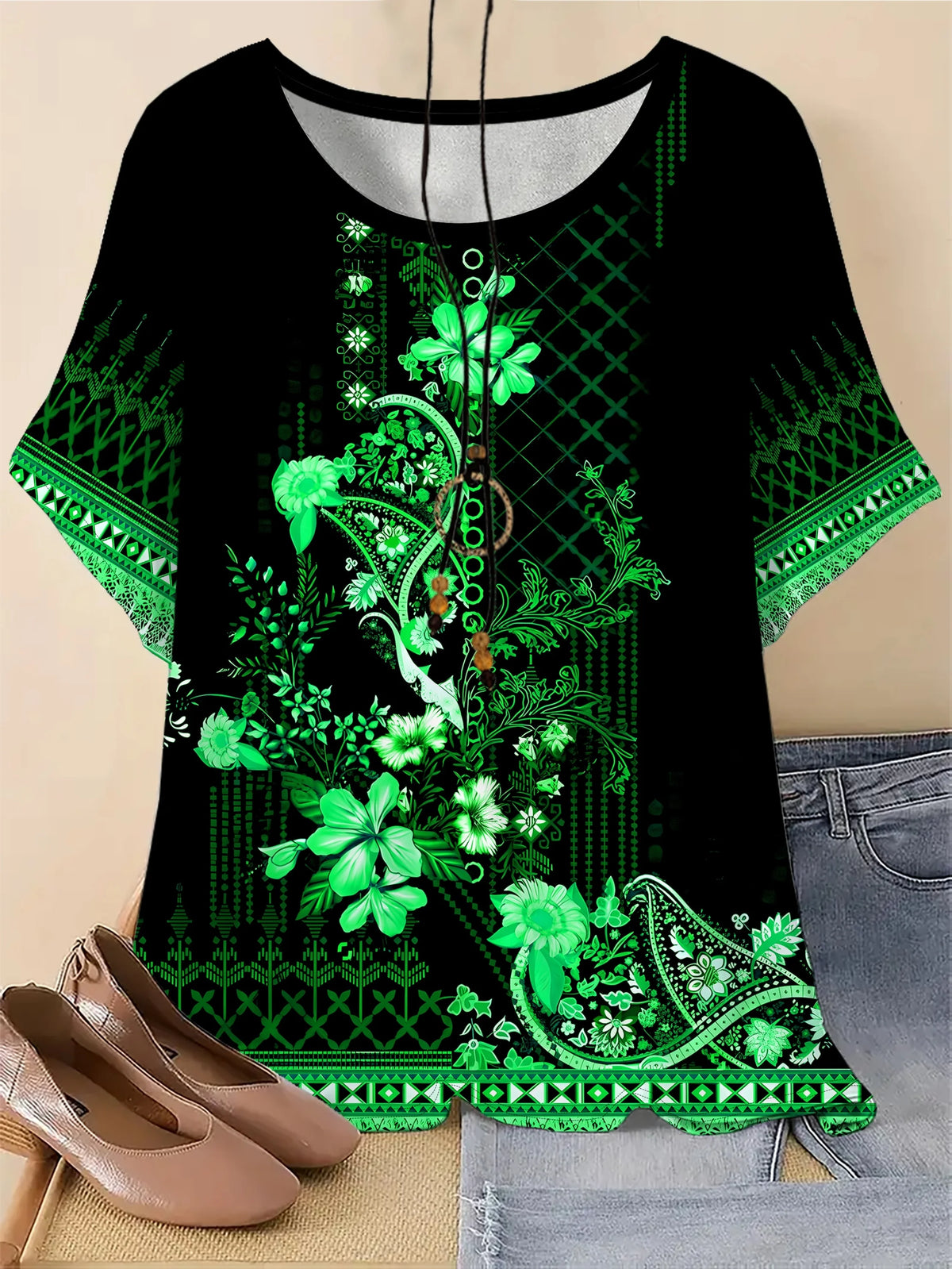 Women's Bohemian Floral T-Shirt