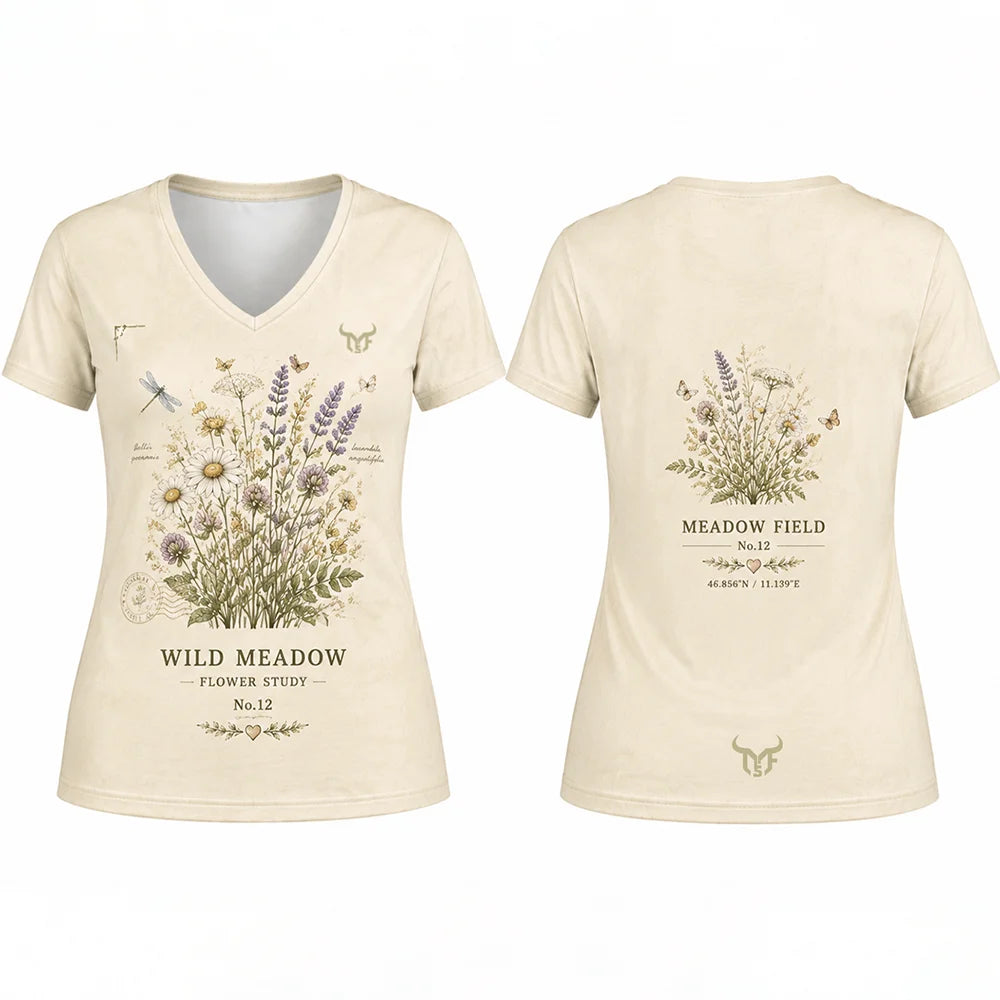 Women Vintage Botanical Floral Print T-shirt