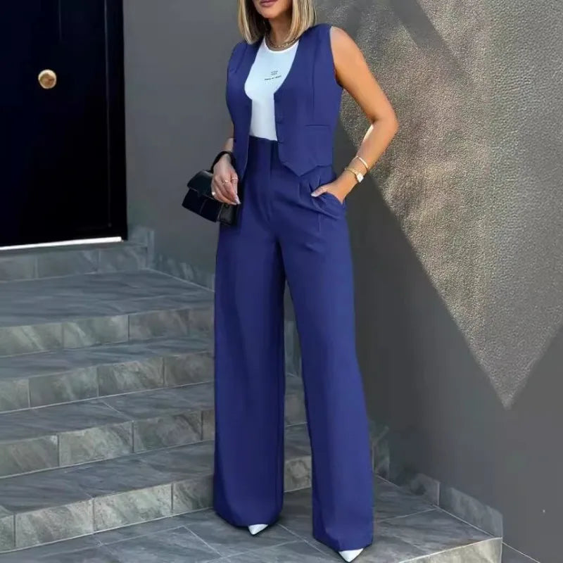 Women Two Pieces Sets Sleeveless