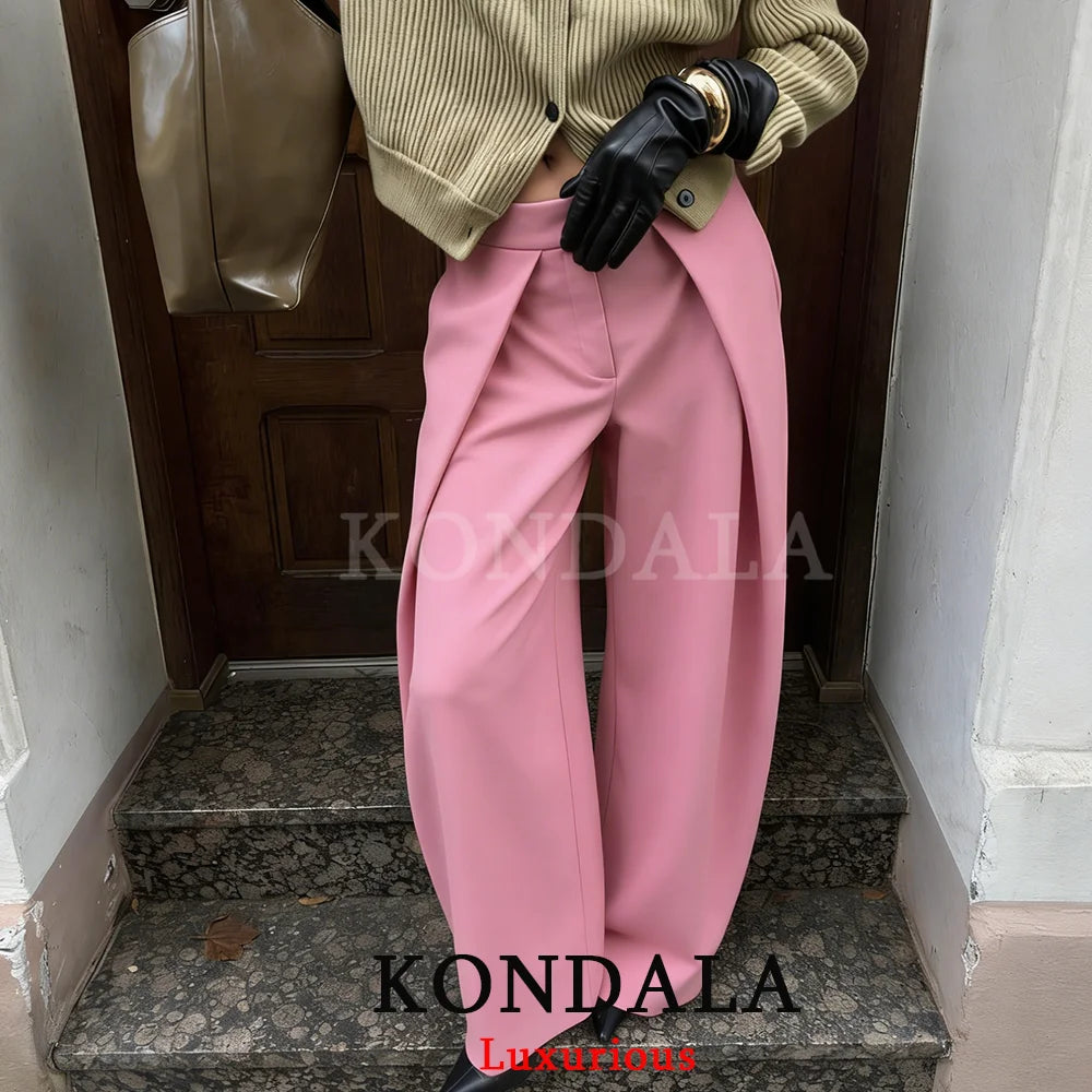 KONDALA Casual Chic Wide Leg Pants