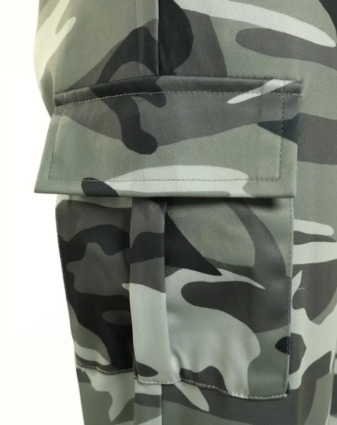 Cargo Pants for Women Camouflage Print Drawstring Pocket