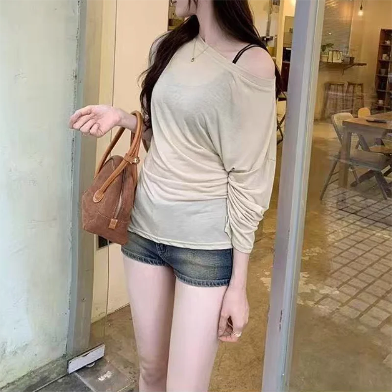 Sexy Thin See Through Long Sleeve Oversize T shirt