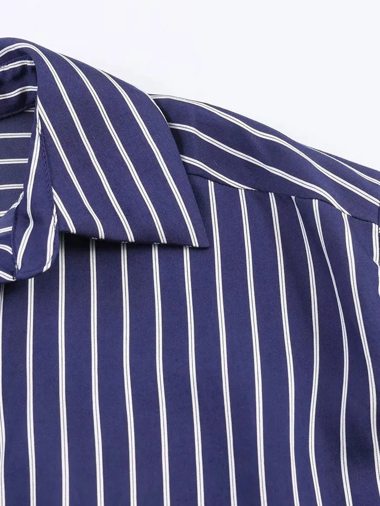 Women Striped Loose Shirt