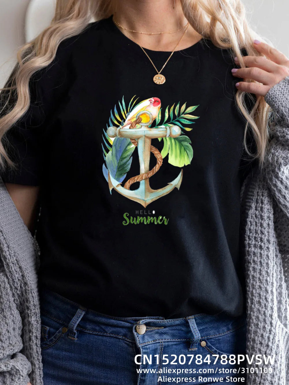 Flower Butterfly Women Print T-shirt