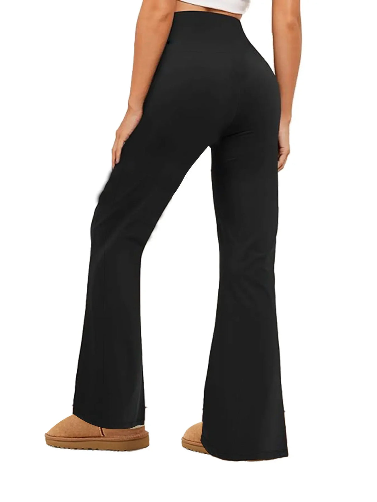 High Waisted Fleece lining Flare Leggings for Women - Super Soft Pants
