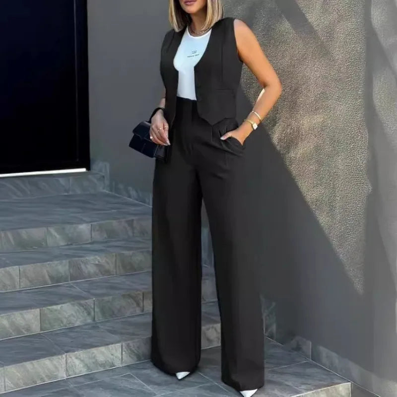 Women Two Pieces Sets Sleeveless