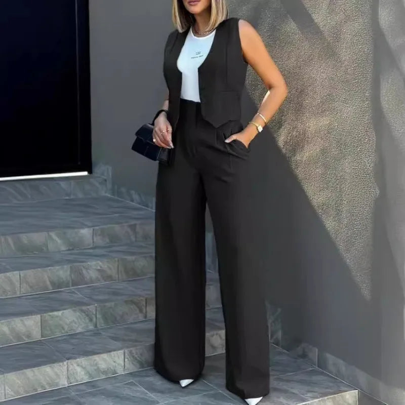 Women Two Pieces Sets Sleeveless
