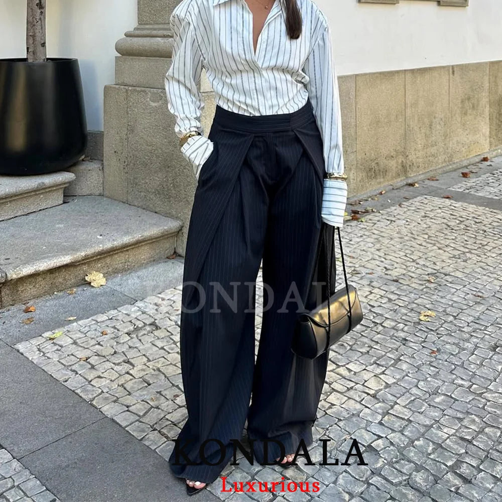 KONDALA Casual Chic Wide Leg Pants