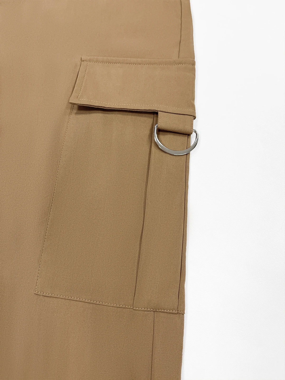 Women's Plain High Waist Cargo Pants
